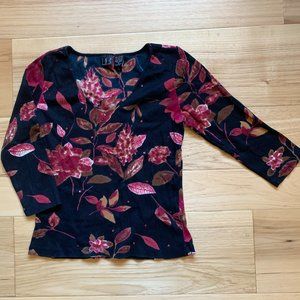 INC International Concepts Fall Leaves Top, Size Medium
